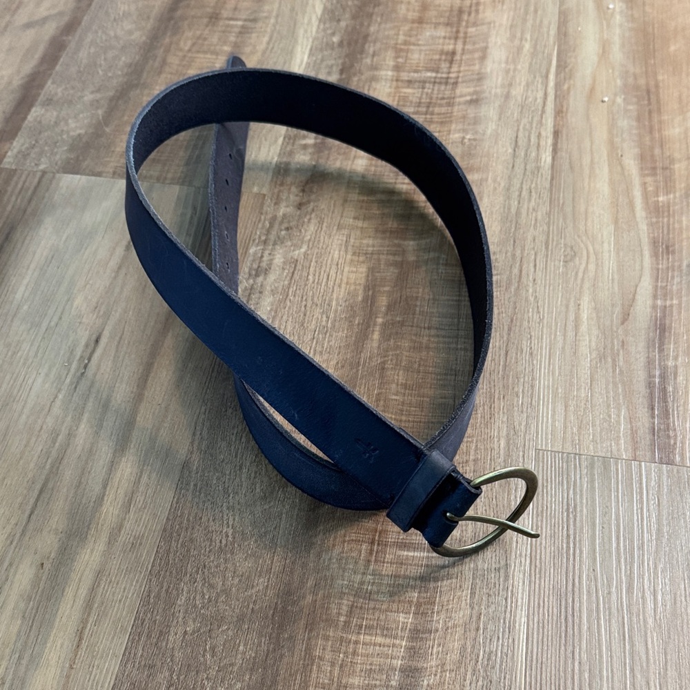 Brown Frye Leather Belt with Brass Buckle